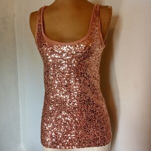 J. Crew Sparkling Pink Sequin Tank Top